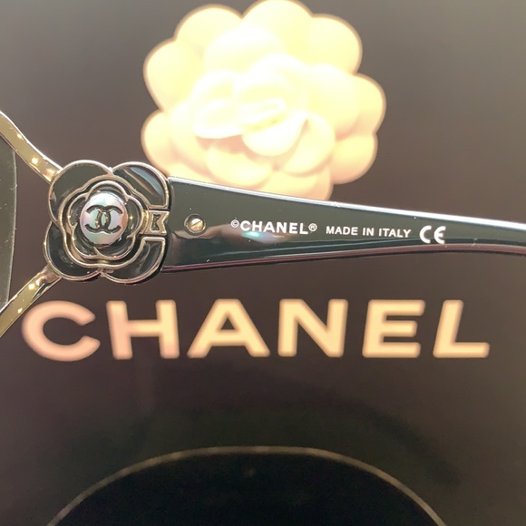 Chanel black wrap rimless sunglasses - Picture 6 of 10